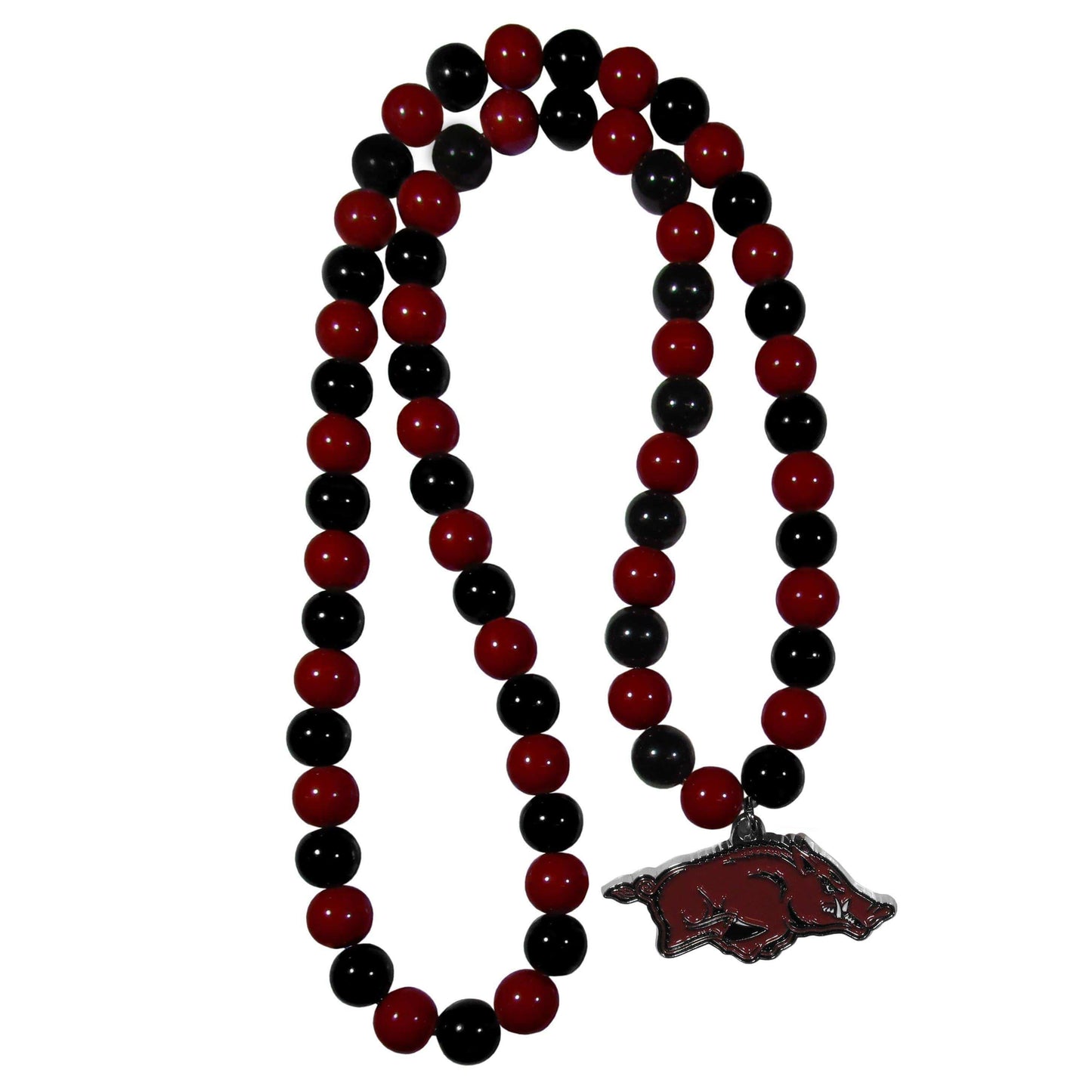 Arkansas Razorbacks Fan Bead Necklace and Bracelet Set - Siskiyou Buckle - Flyclothing LLC