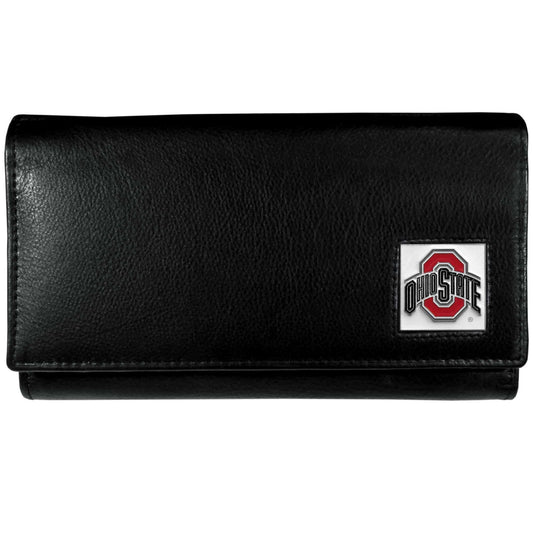 Ohio St. Buckeyes Leather Women's Wallet - Siskiyou Buckle - Flyclothing LLC