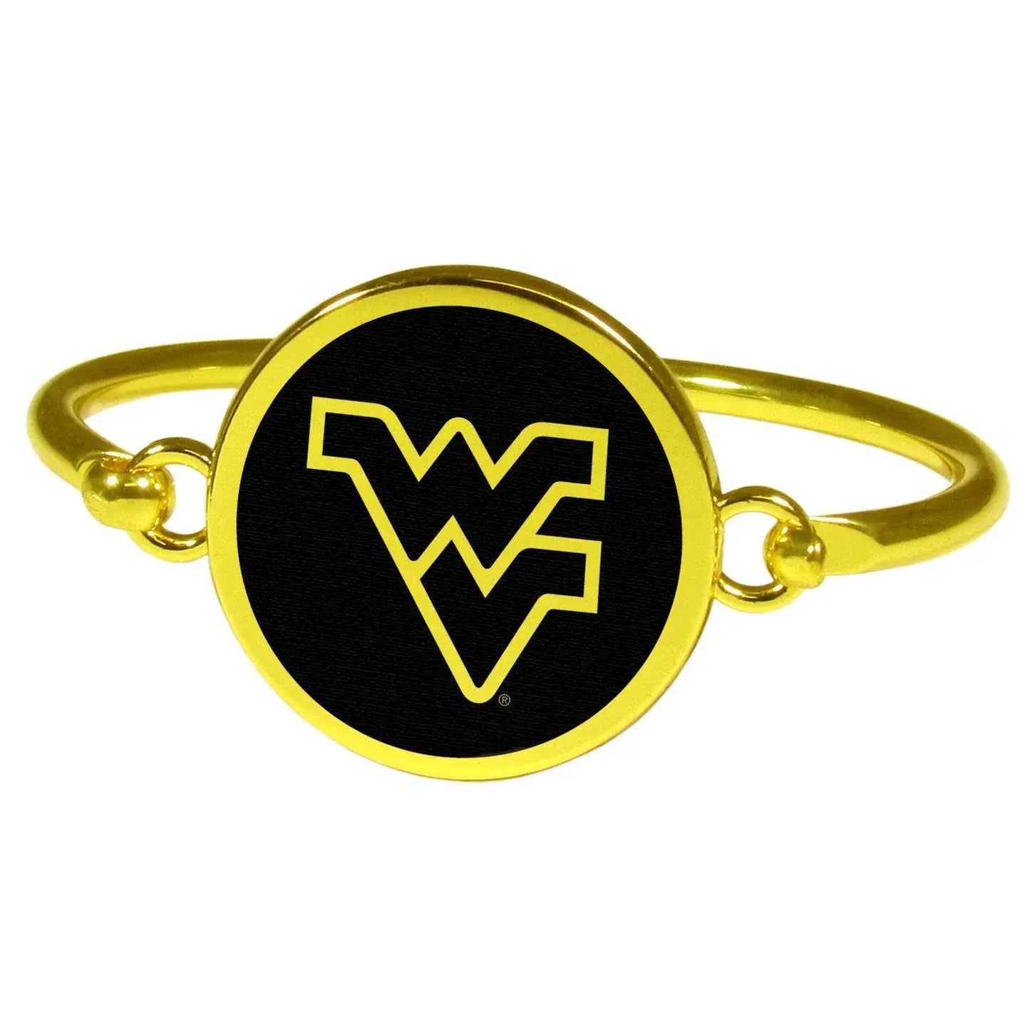 W. Virginia Mountaineers Gold Tone Bangle Bracelet - Siskiyou Buckle - Flyclothing LLC