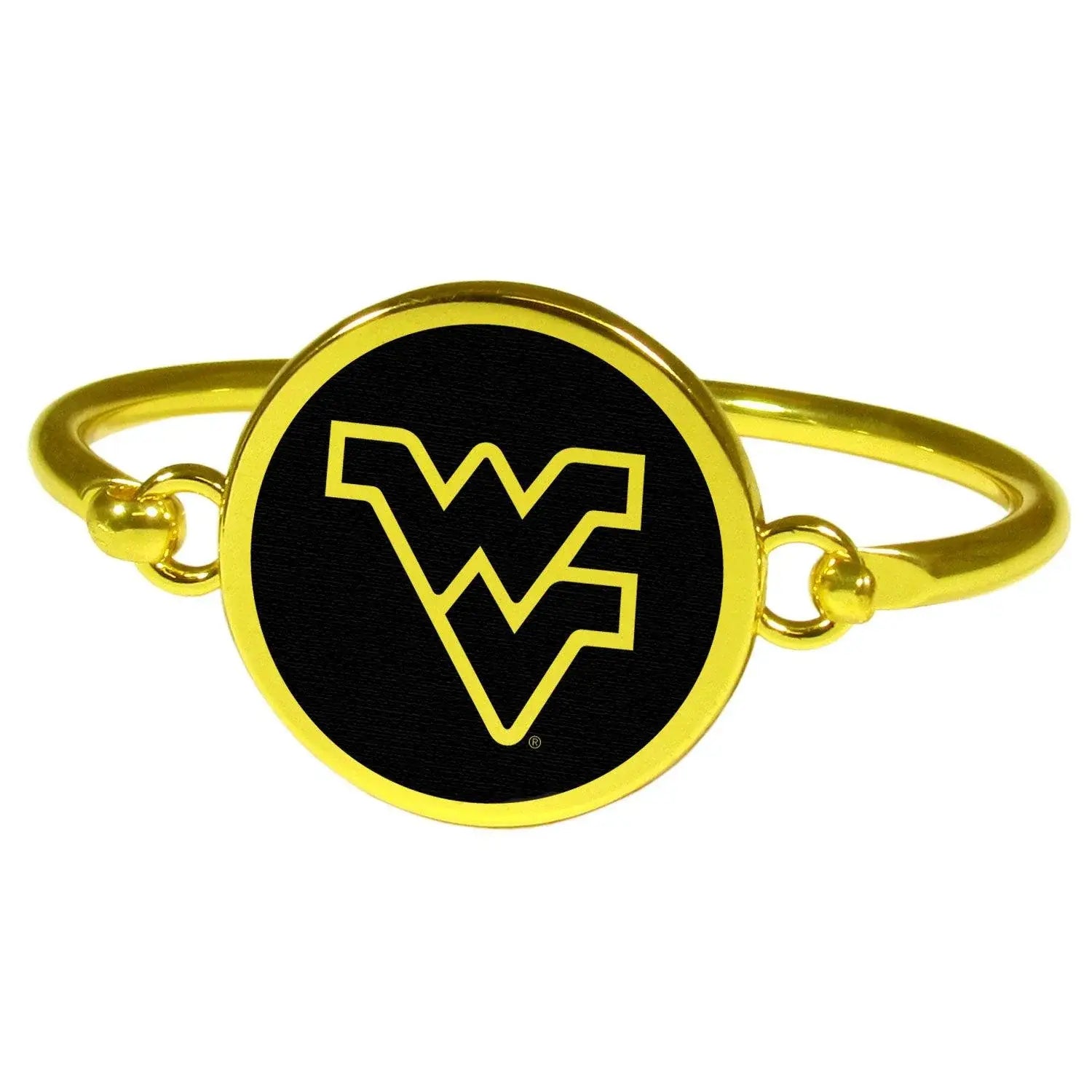 W. Virginia Mountaineers Gold Tone Bangle Bracelet - Siskiyou Buckle - Flyclothing LLC