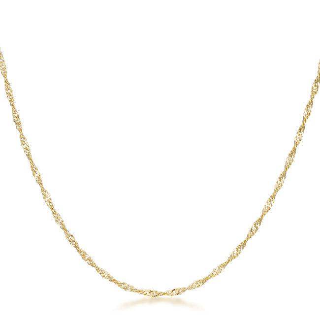 16 Inch Gold Twisted Fashion Chain - JGI - Flyclothing LLC