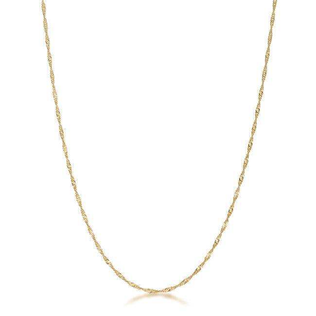 18 Inch Gold Twisted Chain - JGI - Flyclothing LLC