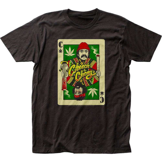 Cheech & Chong Playing Card fitted jersey tee - Cheech & Chong - Flyclothing LLC