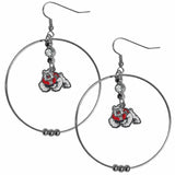 Fresno St. Bulldogs 2 Inch Hoop Earrings - Siskiyou Buckle