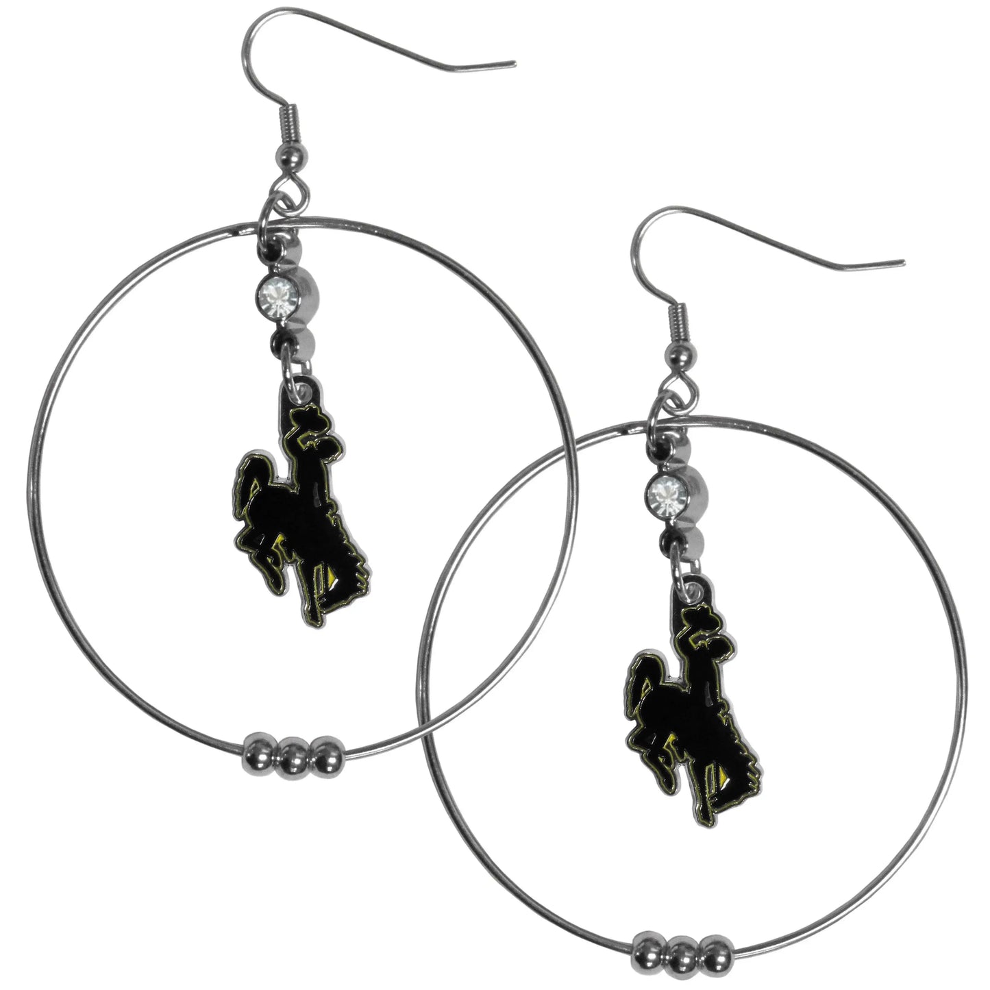 Wyoming Cowboy 2 Inch Hoop Earrings - Siskiyou Buckle - Flyclothing LLC