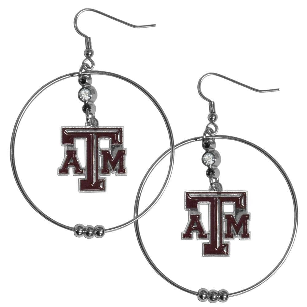 Texas A & M Aggies 2 Inch Hoop Earrings - Siskiyou Buckle