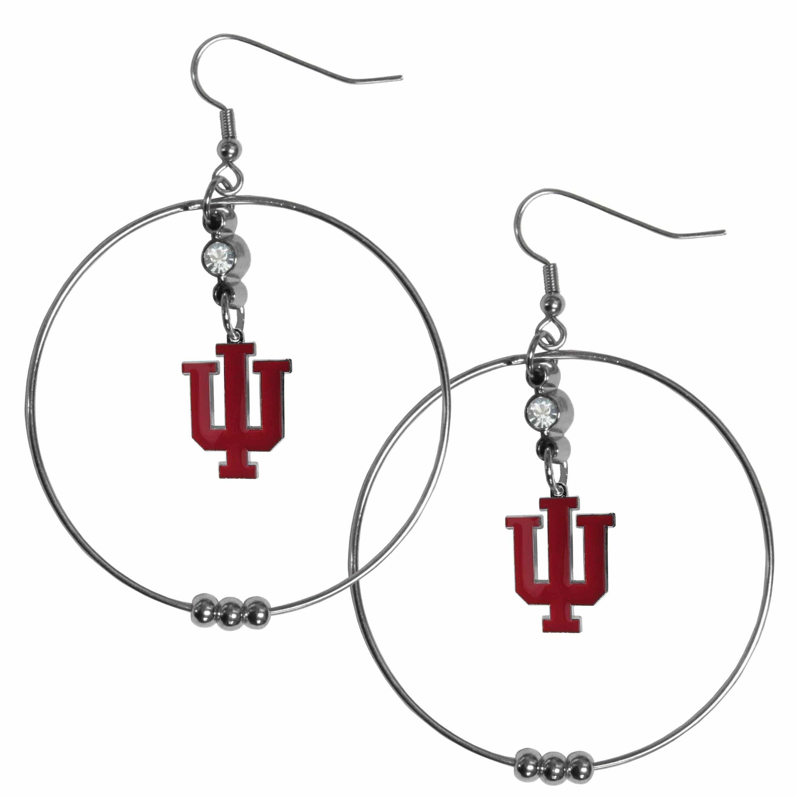 Indiana Hoosiers 2 Inch Hoop Earrings - Siskiyou Buckle - Flyclothing LLC
