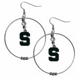 Michigan St. Spartans 2 Inch Hoop Earrings - Flyclothing LLC