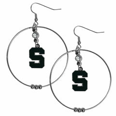 Michigan St. Spartans 2 Inch Hoop Earrings - Flyclothing LLC