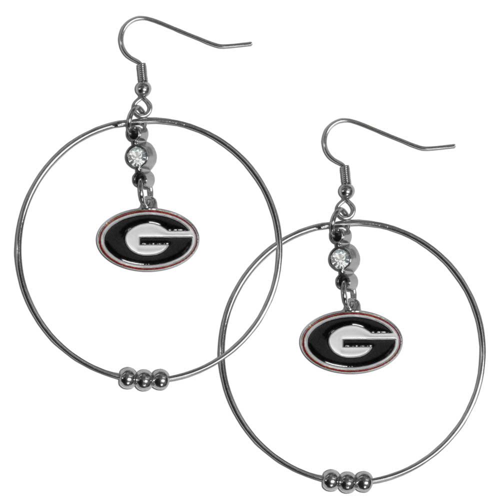 Georgia Bulldogs 2 Inch Hoop Earrings - Flyclothing LLC