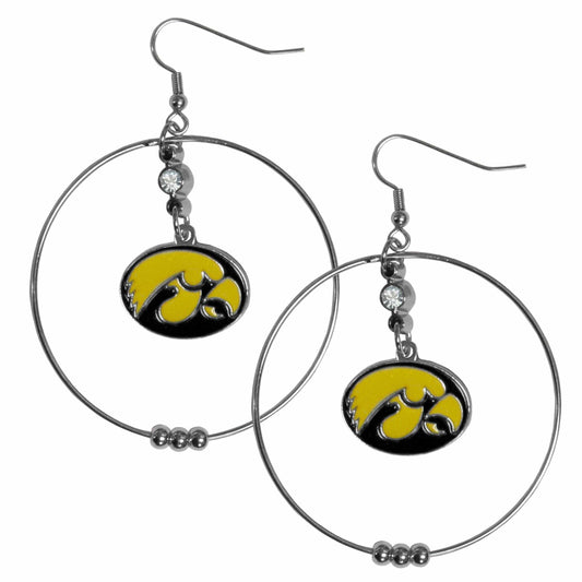 Iowa Hawkeyes 2 Inch Hoop Earrings - Siskiyou Buckle - Flyclothing LLC
