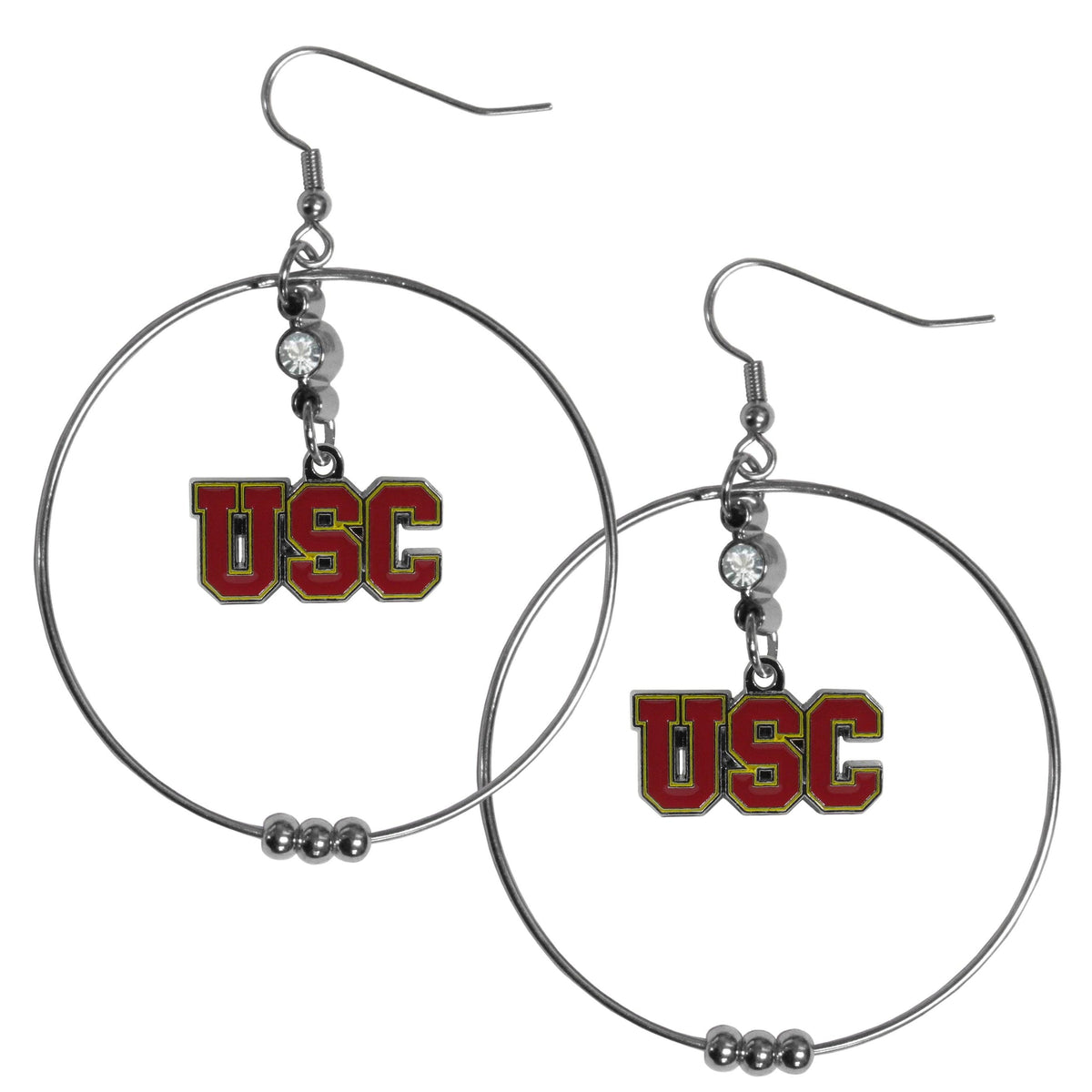 USC Trojans 2 Inch Hoop Earrings - Flyclothing LLC