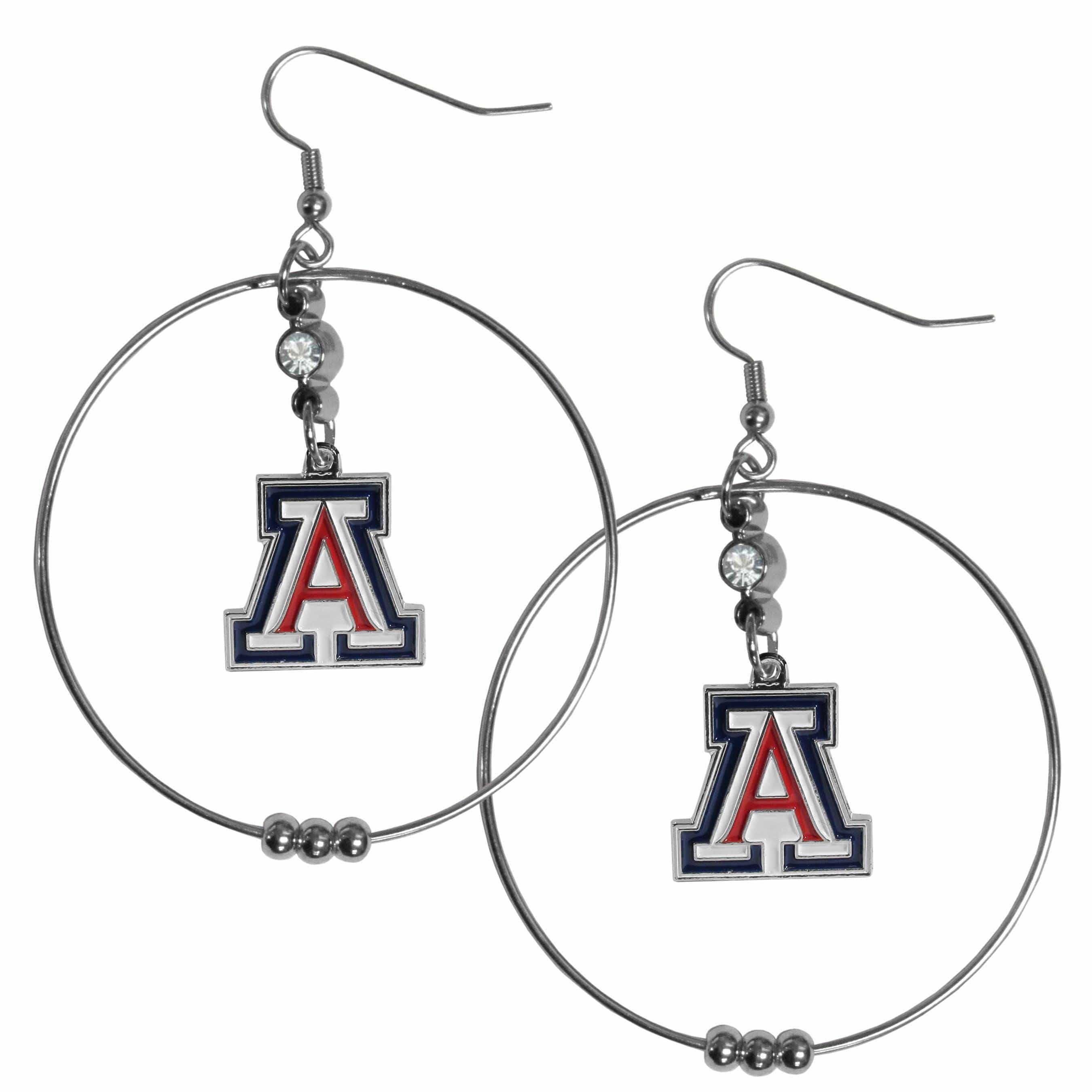 Arizona Wildcats 2 Inch Hoop Earrings - Siskiyou Buckle
