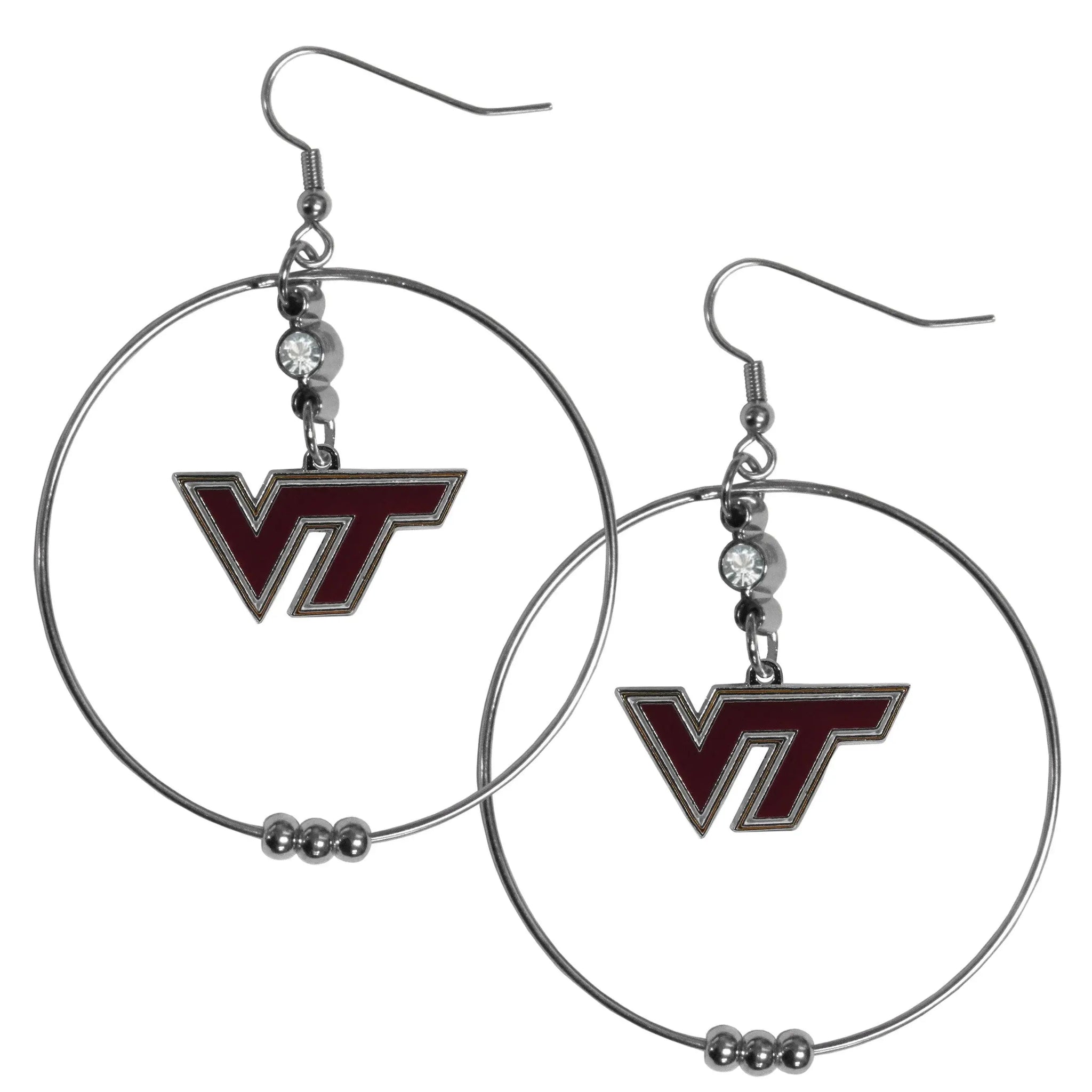 Virginia Tech Hokies 2 Inch Hoop Earrings - Siskiyou Buckle - Flyclothing LLC