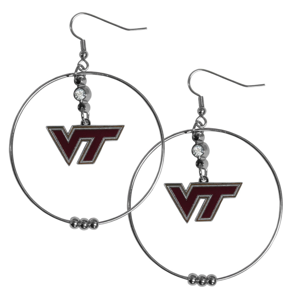 Virginia Tech Hokies 2 Inch Hoop Earrings - Flyclothing LLC