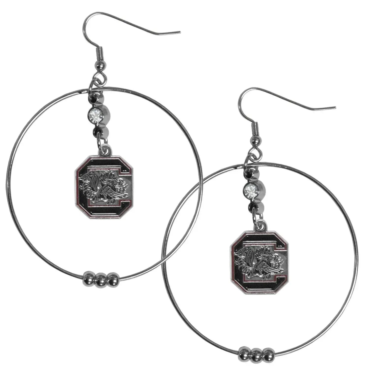 S. Carolina Gamecocks 2 Inch Hoop Earrings - Siskiyou Buckle - Flyclothing LLC