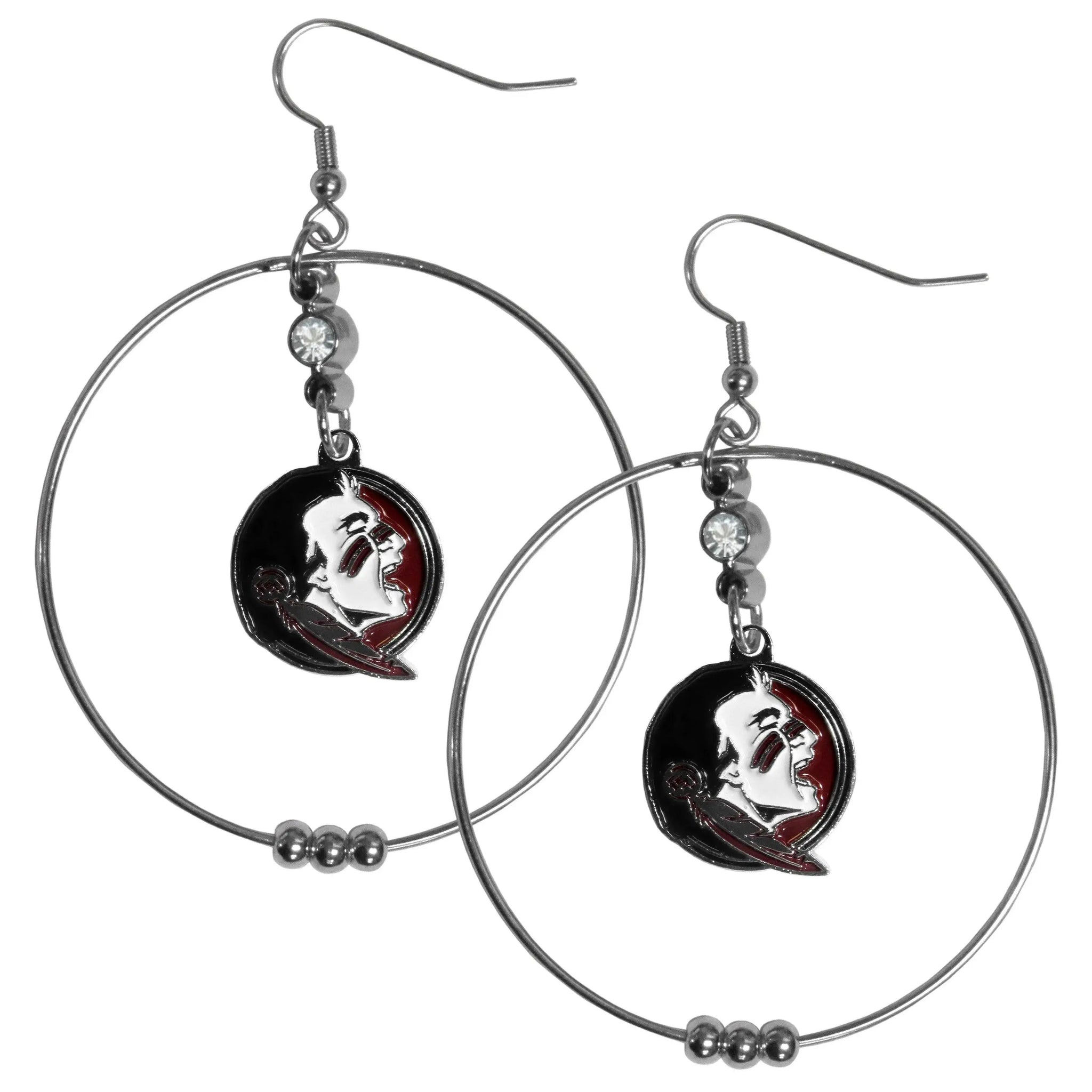 Florida St. Seminoles 2 Inch Hoop Earrings - Siskiyou Buckle - Flyclothing LLC