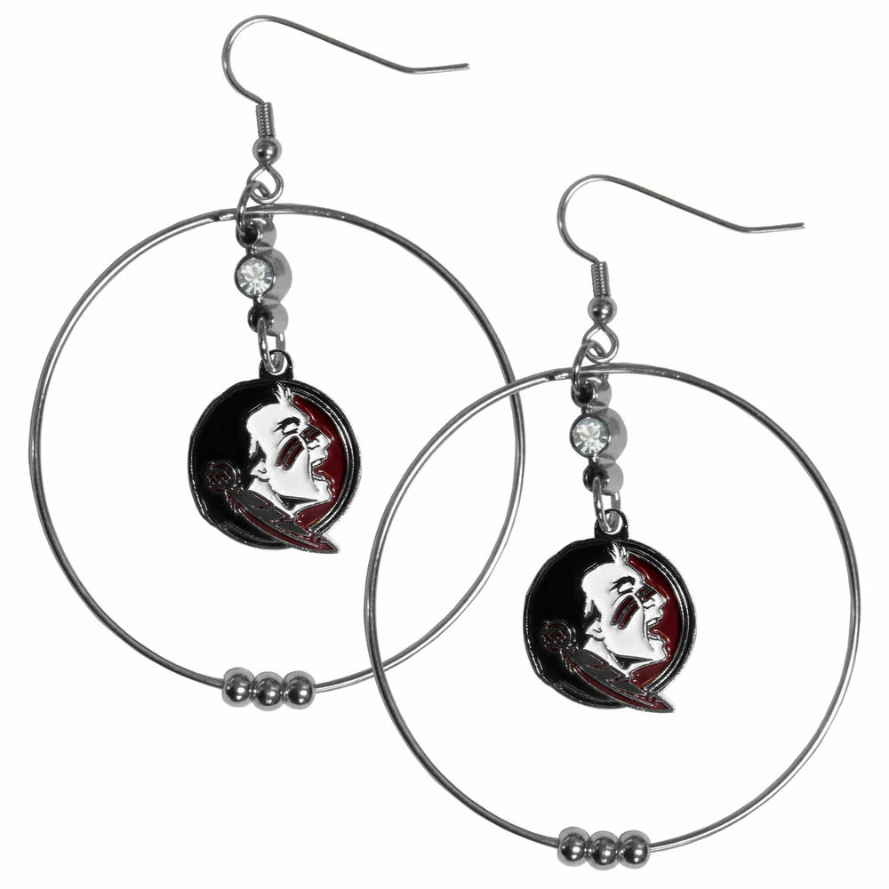 Florida St. Seminoles 2 Inch Hoop Earrings - Siskiyou Buckle - Flyclothing LLC