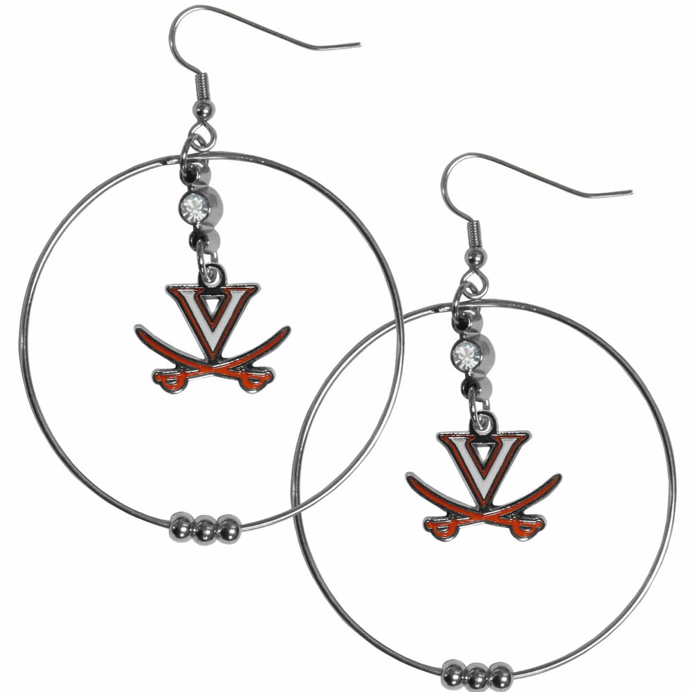 Virginia Cavaliers 2 Inch Hoop Earrings - Siskiyou Buckle - Flyclothing LLC