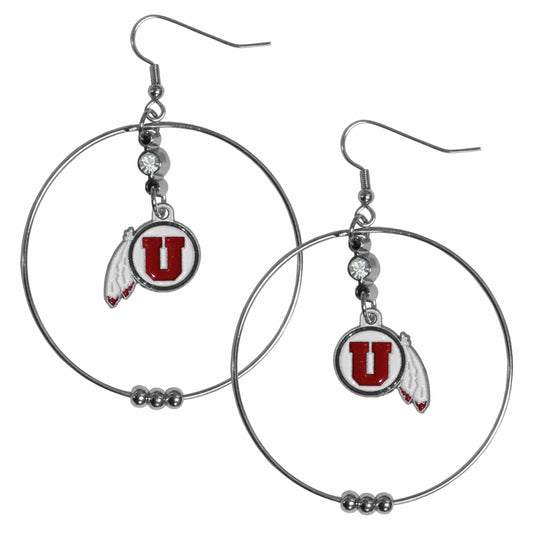 Utah Utes 2 Inch Hoop Earrings - Flyclothing LLC