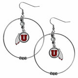 Utah Utes 2 Inch Hoop Earrings - Siskiyou Buckle