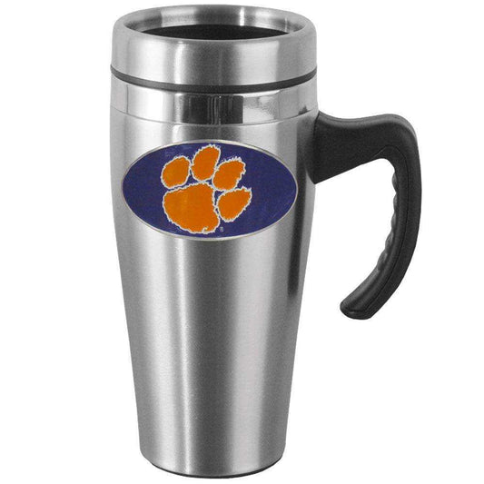 Clemson Tigers Steel Travel Mug w/Handle - Siskiyou Buckle - Flyclothing LLC
