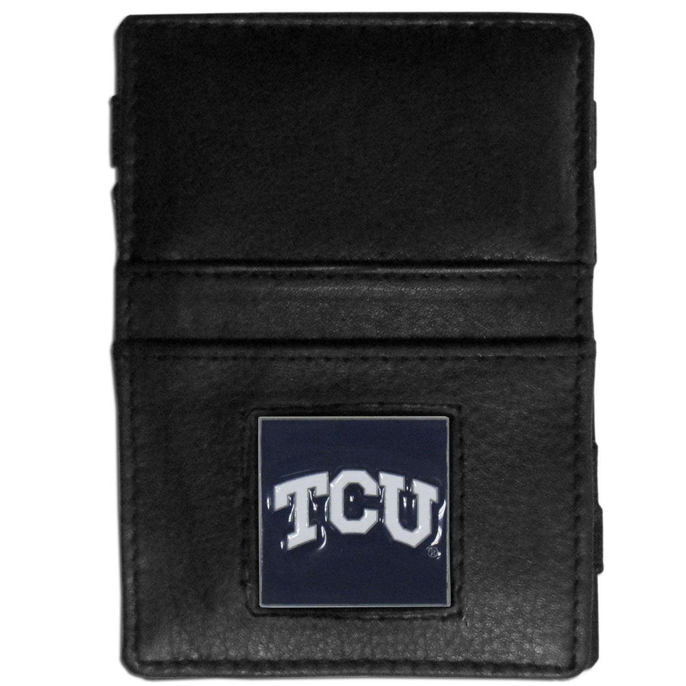 TCU Horned Frogs Leather Jacob's Ladder Wallet - Siskiyou Buckle