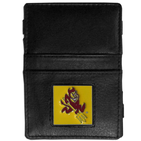 Arizona St. Sun Devils Leather Jacob's Ladder Wallet - Siskiyou Buckle