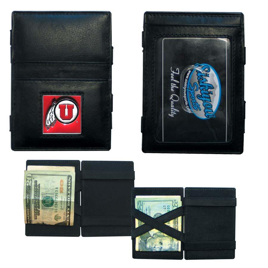 Utah Utes Leather Jacob's Ladder Wallet - Siskiyou Buckle
