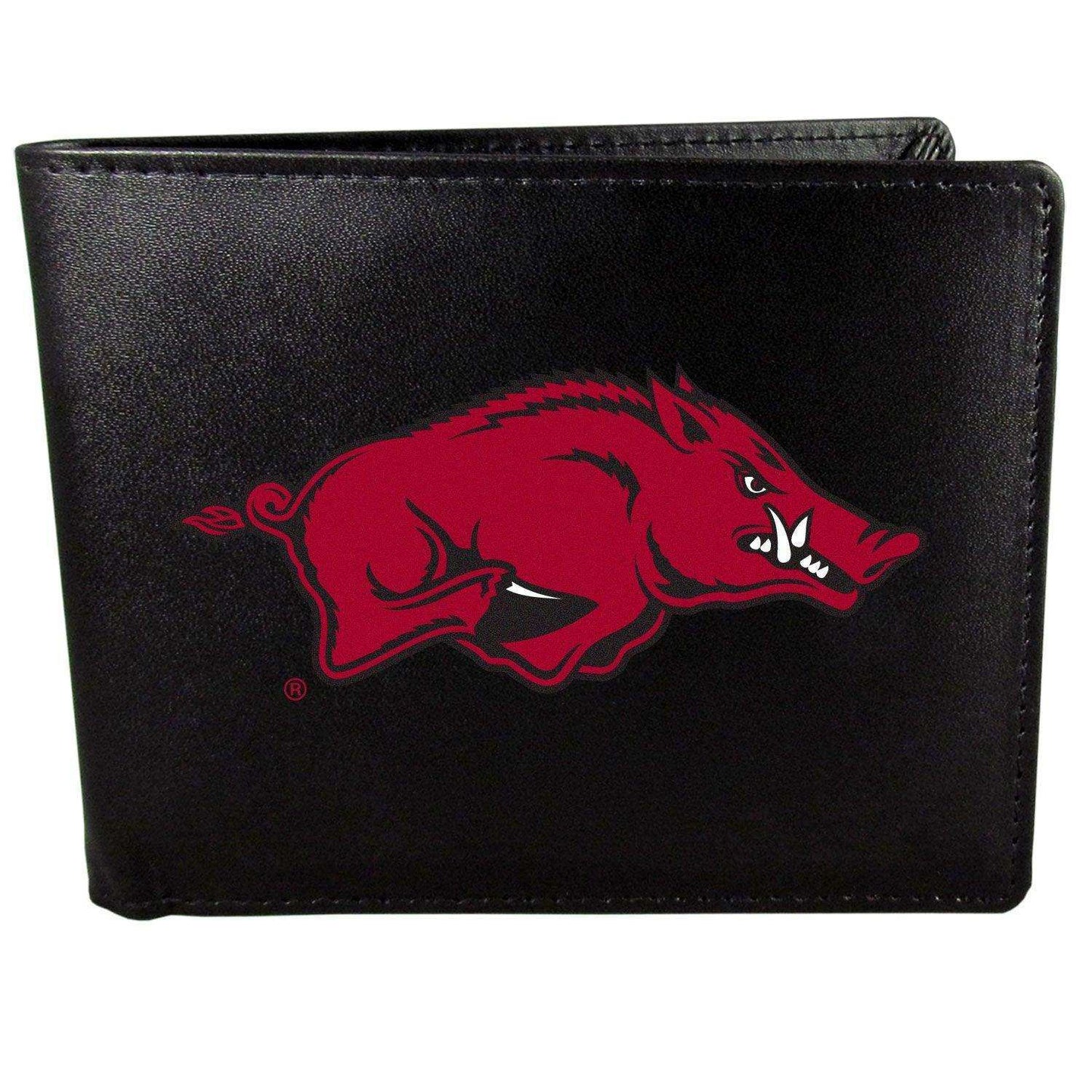 Arkansas Razorbacks Leather Bi-fold Wallet, Large Logo - Siskiyou Buckle - Flyclothing LLC