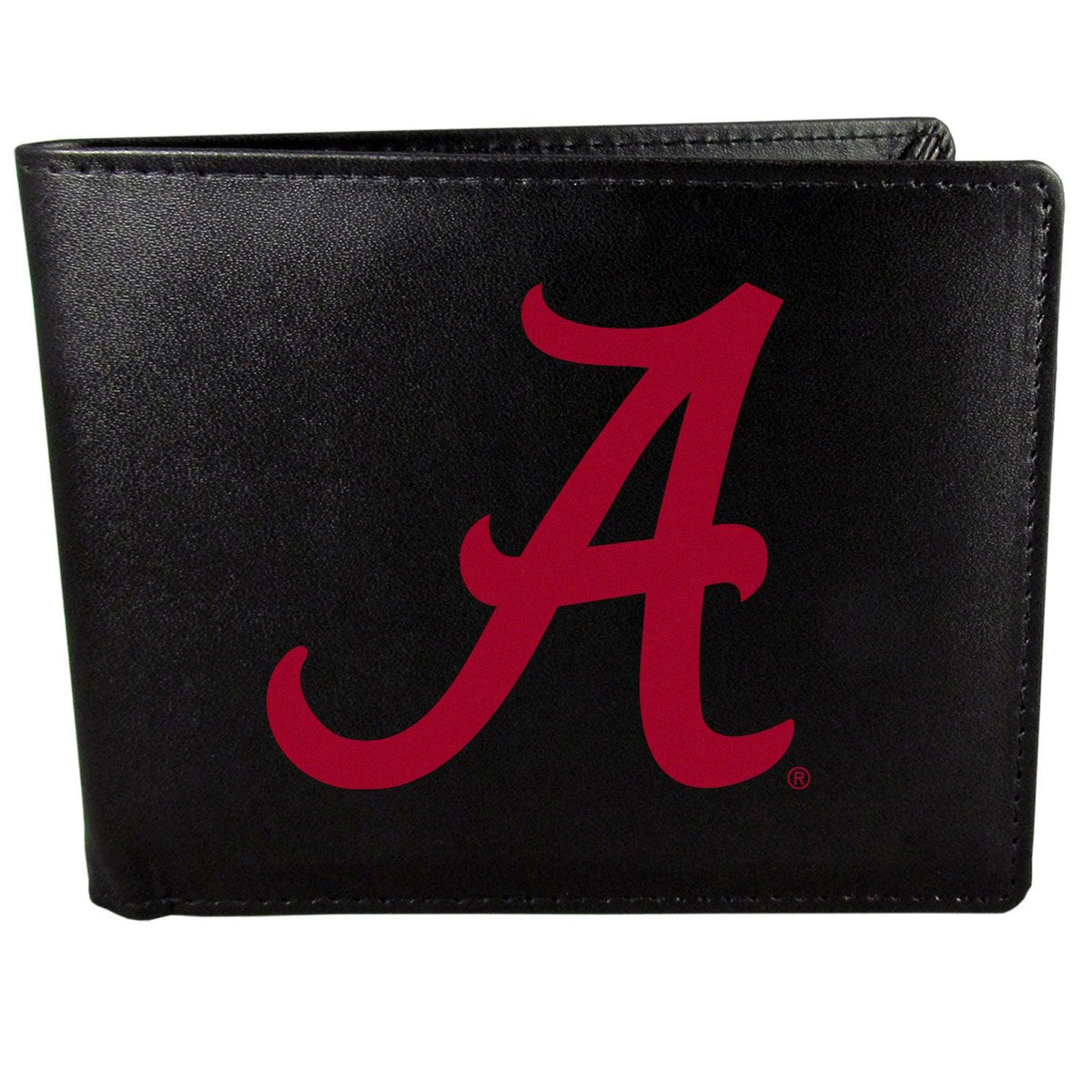 Alabama Crimson Tide Leather Bi-fold Wallet, Large Logo - Flyclothing LLC