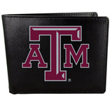 Texas A & M Aggies Leather Bi-fold Wallet, Large Logo - Siskiyou Buckle