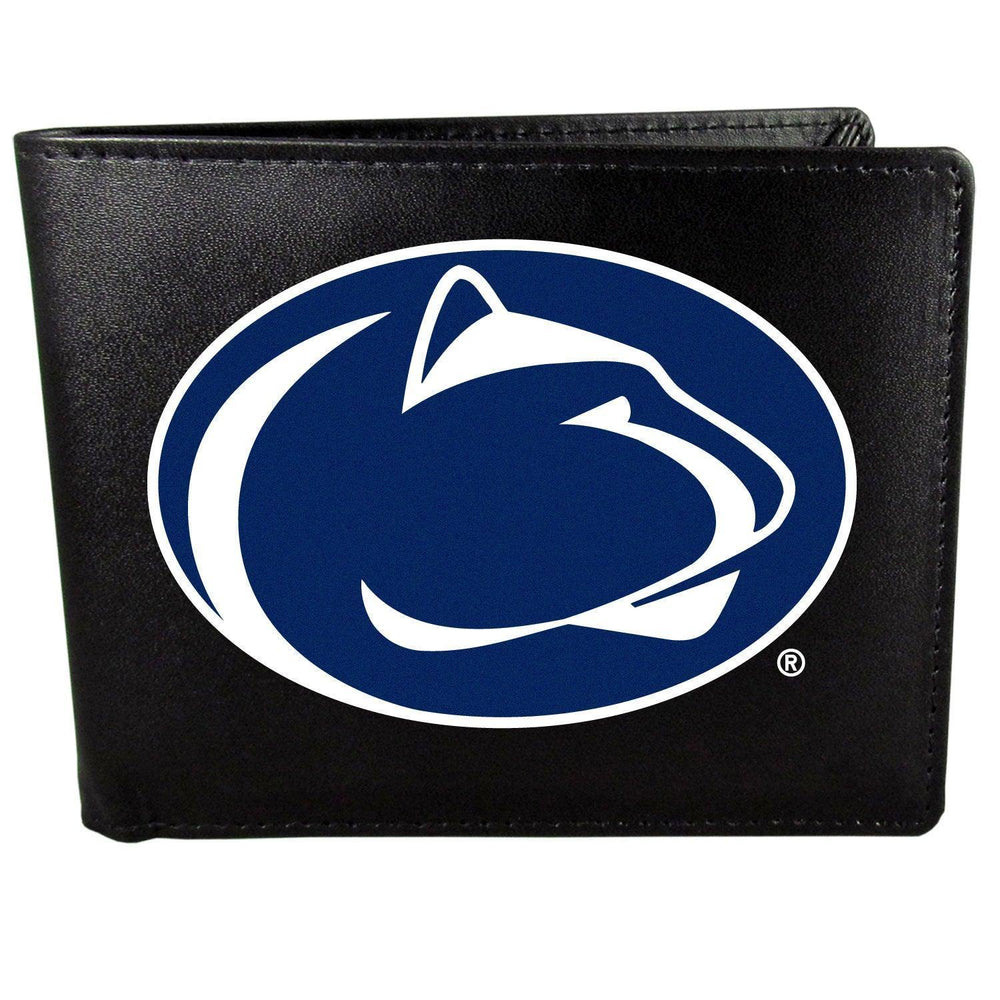 Penn St. Nittany Lions Leather Bi-fold Wallet, Large Logo - Siskiyou Buckle