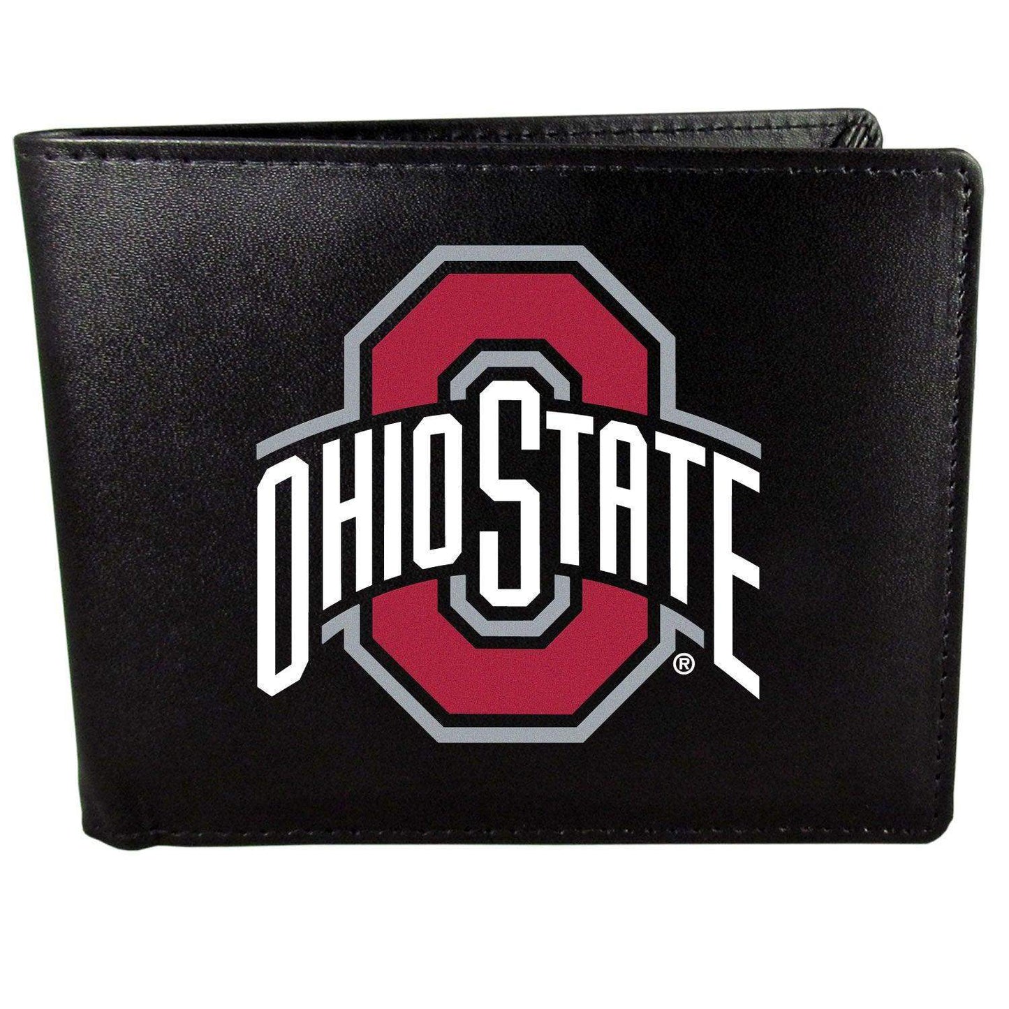 Ohio St. Buckeyes Leather Bi-fold Wallet, Large Logo - Siskiyou Buckle - Flyclothing LLC