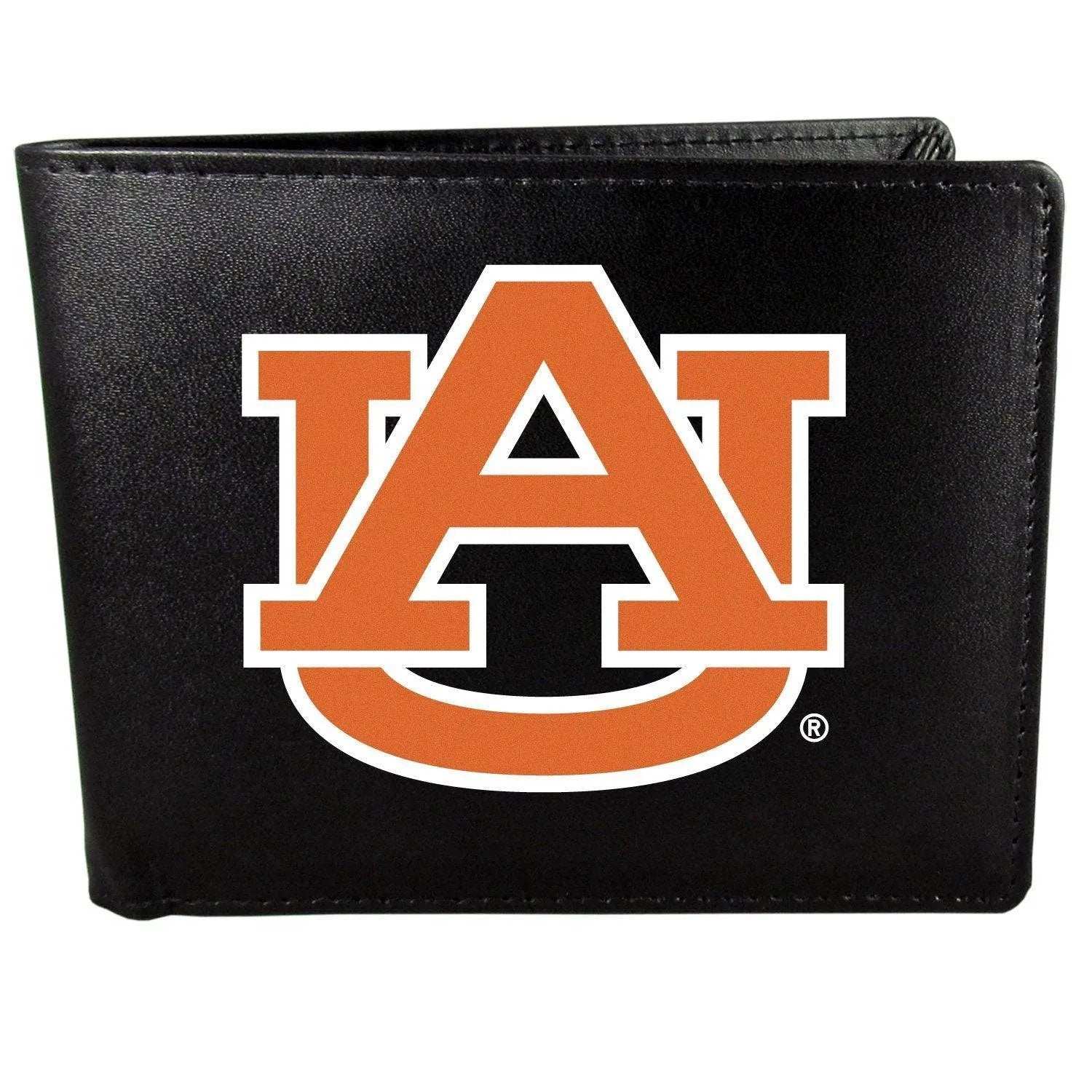 Auburn Tigers Leather Bi-fold Wallet, Large Logo - Siskiyou Buckle - Flyclothing LLC