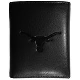 Texas Longhorns Embossed Leather Tri-fold Wallet - Siskiyou Buckle