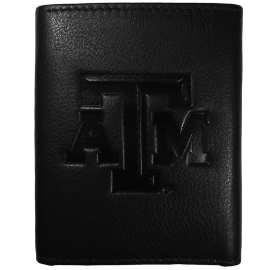 Texas A & M Aggies Embossed Leather Tri-fold Wallet - Siskiyou Buckle - Flyclothing LLC