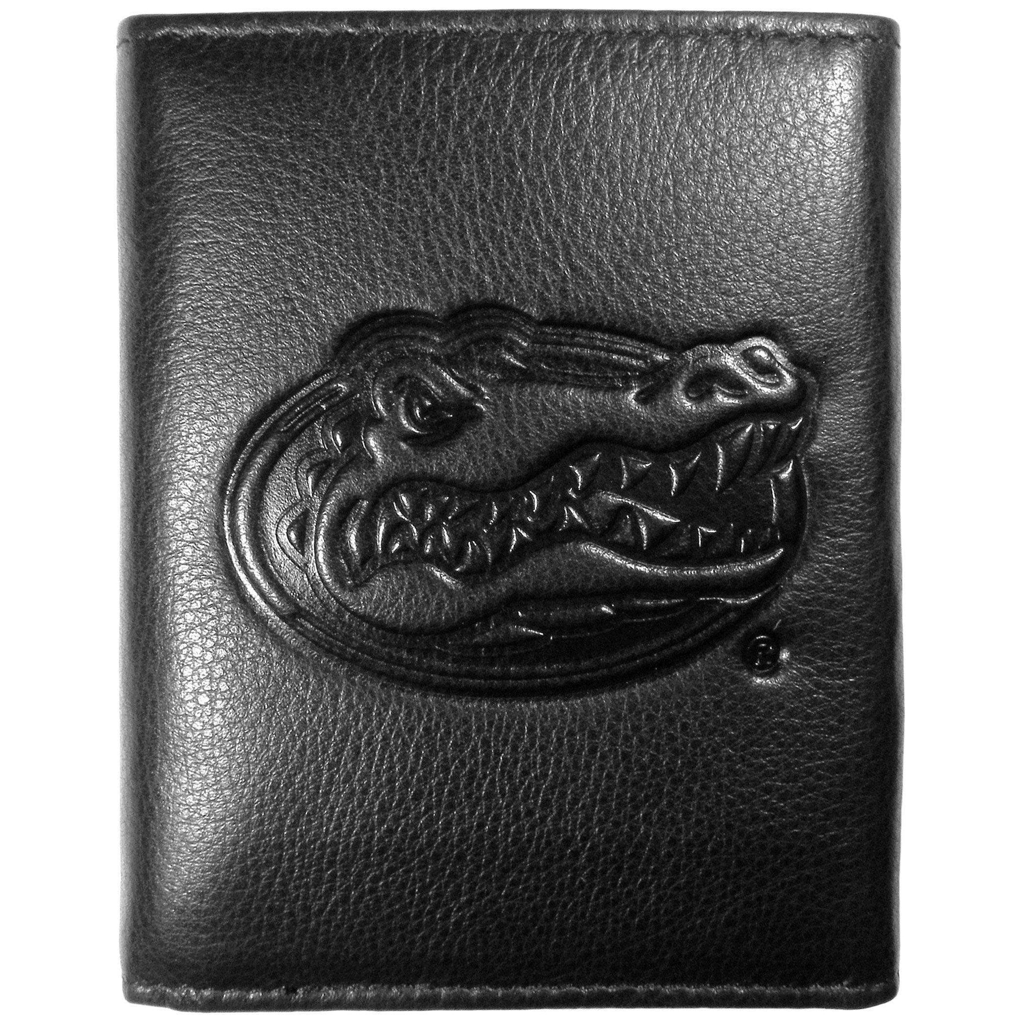Florida Gators Embossed Leather Tri-fold Wallet - Siskiyou Buckle - Flyclothing LLC