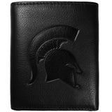 Michigan St. Spartans Embossed Leather Tri-fold Wallet - Siskiyou Buckle