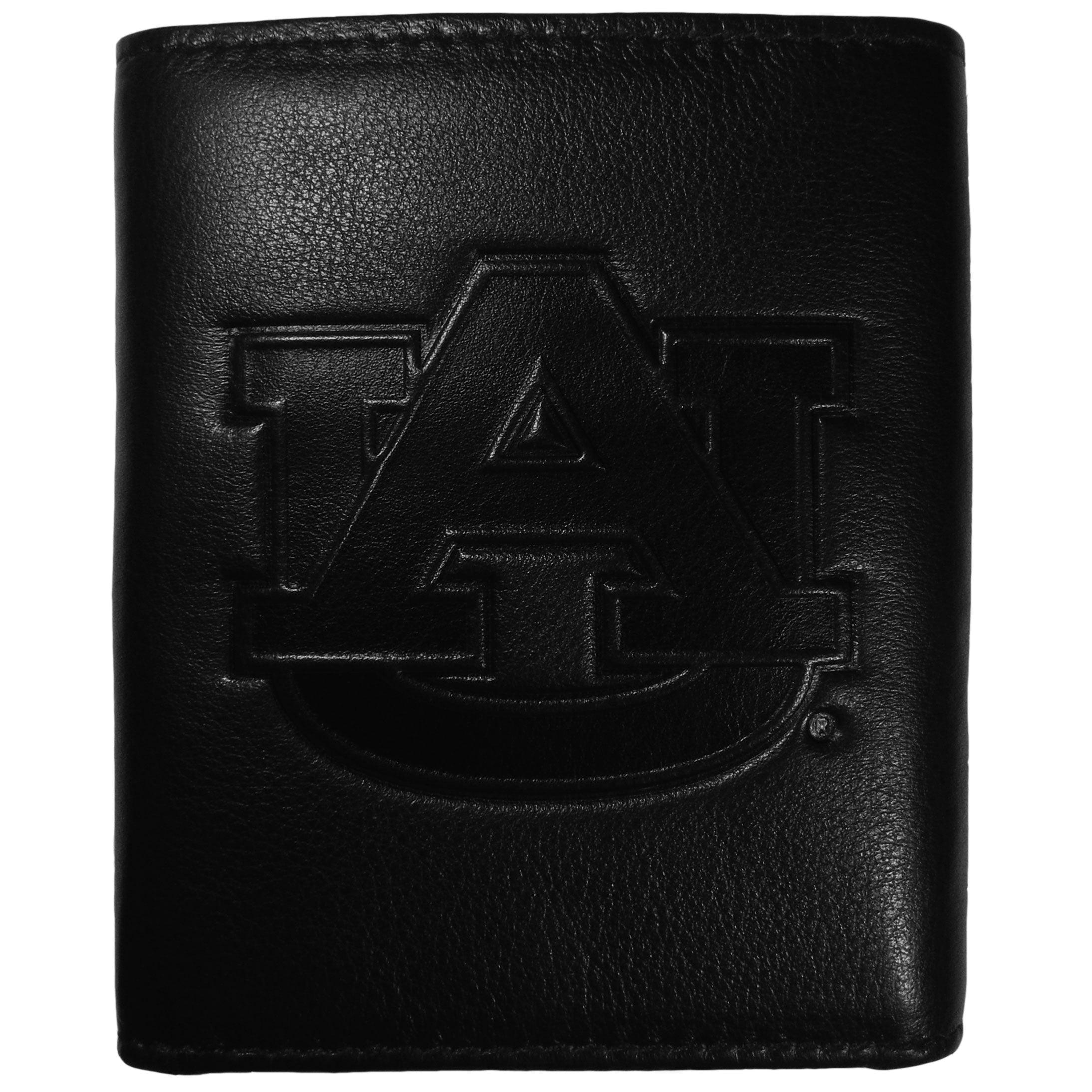 Auburn Tigers Embossed Leather Tri-fold Wallet - Flyclothing LLC