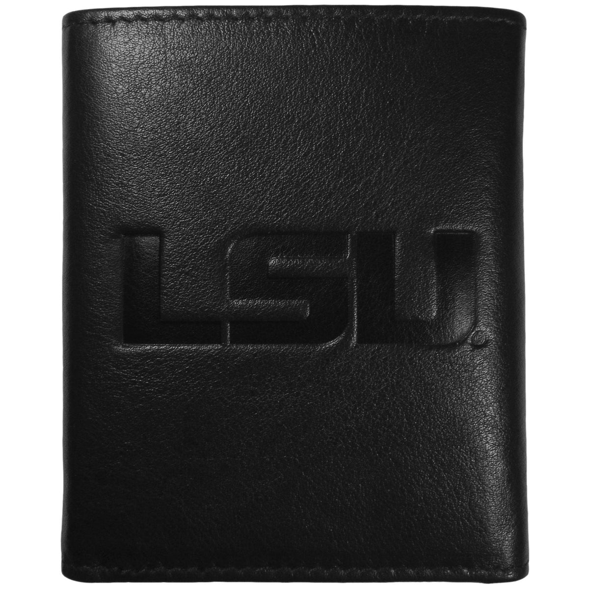 LSU Tigers Embossed Leather Tri-fold Wallet - Flyclothing LLC