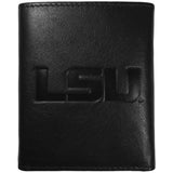 LSU Tigers Embossed Leather Tri-fold Wallet - Siskiyou Buckle
