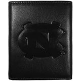 N. Carolina Tar Heels Embossed Leather Tri-fold Wallet - Siskiyou Buckle