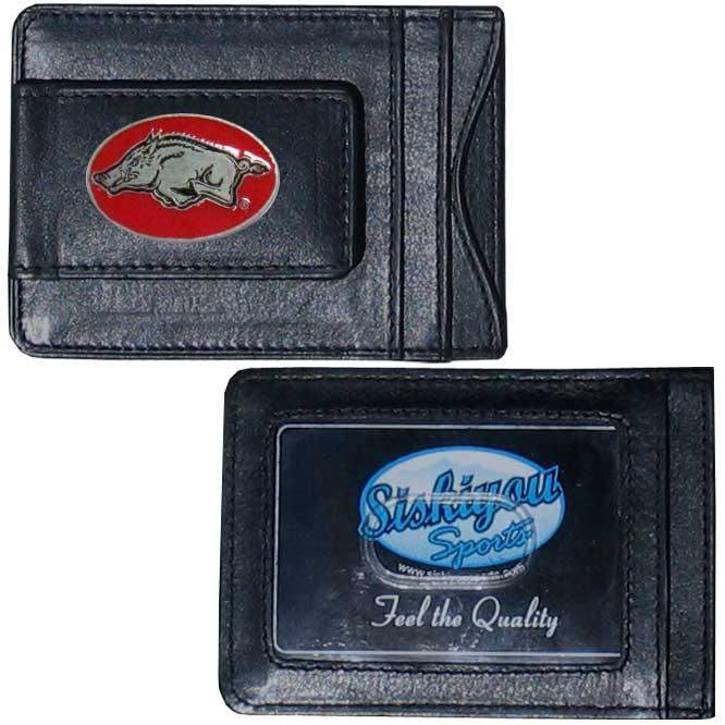 Arkansas Razorbacks Leather Cash & Cardholder - Siskiyou Buckle - Flyclothing LLC