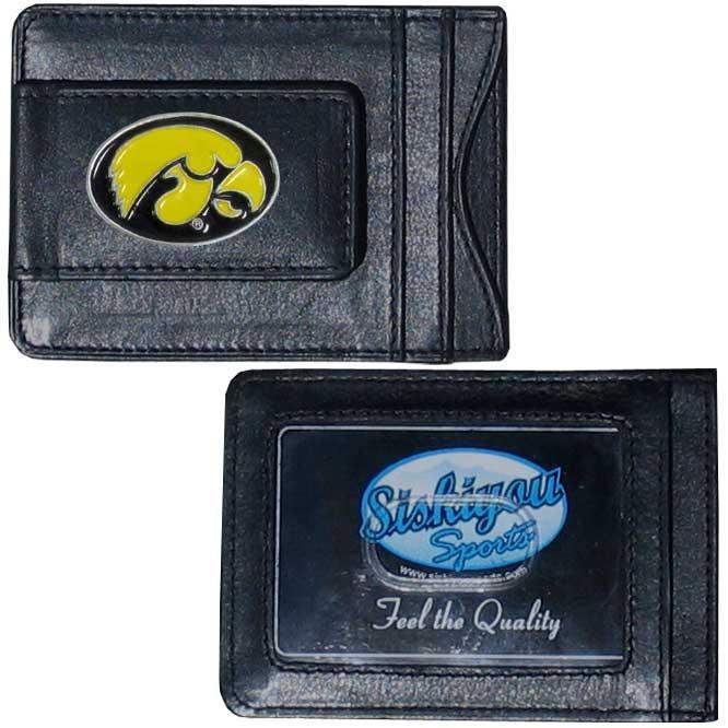 Iowa Hawkeyes Leather Cash & Cardholder - Siskiyou Buckle - Flyclothing LLC