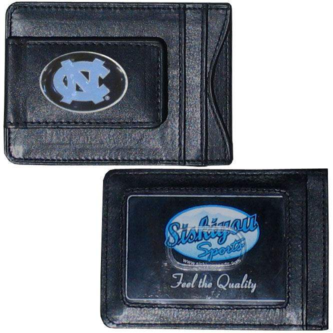 N. Carolina Tar Heels Leather Cash & Cardholder - Siskiyou Buckle - Flyclothing LLC