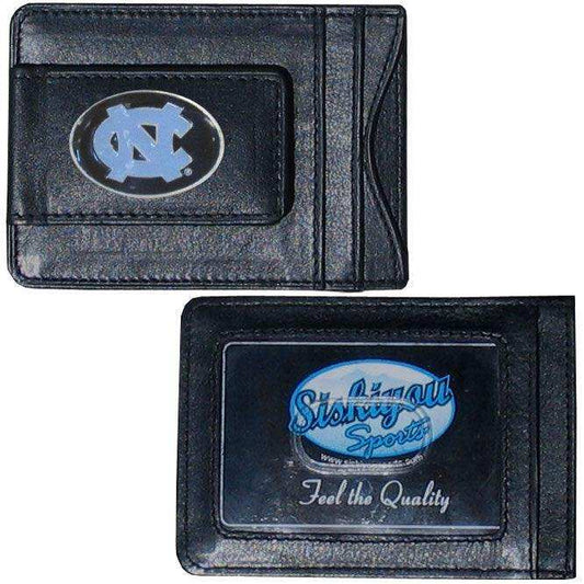 N. Carolina Tar Heels Leather Cash & Cardholder - Siskiyou Buckle - Flyclothing LLC