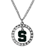 Michigan St. Spartans Rhinestone Hoop Necklaces - Siskiyou Buckle