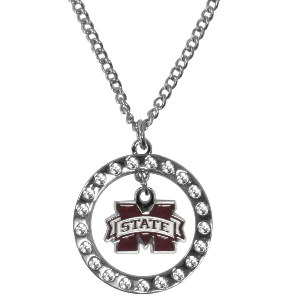 Mississippi St. Bulldogs Rhinestone Hoop Necklaces - Siskiyou Buckle