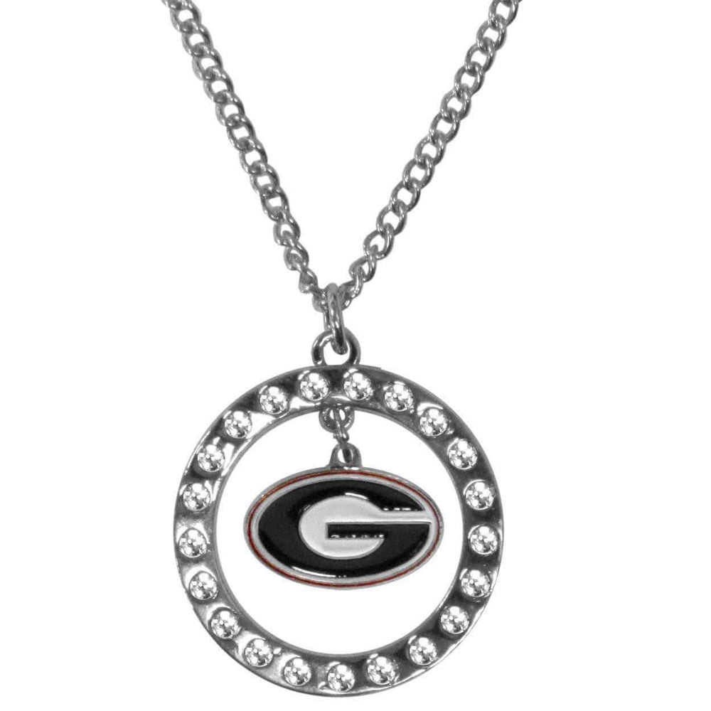 Georgia Bulldogs Rhinestone Hoop Necklaces - Siskiyou Buckle